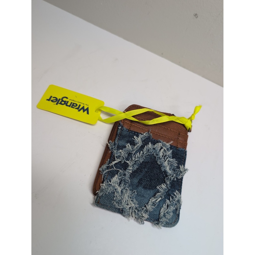 Wrangler Southwestern Mini Denim Blue Card Case Wallet New